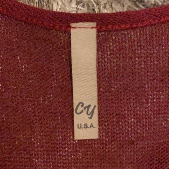💖 ~Gorgeous Wine Color Long Cardigan! Size Medium! - Picture 2 of 6